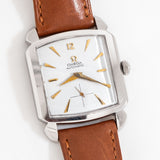 1952 Vintage Omega Cioccolatone Ref. 3950-6 23 Automatic Square Shaped Stainless Steel Watch (# 15989)