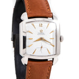 1952 Vintage Omega Cioccolatone Ref. 3950-6 23 Automatic Square Shaped Stainless Steel Watch (# 15989)