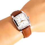 1952 Vintage Omega Cioccolatone Ref. 3950-6 23 Automatic Square Shaped Stainless Steel Watch (# 15989)