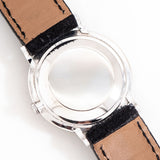 1960's Vintage LeCoultre Diamond Mystery Dial Ref. 182 Solid 14k White Gold Watch (# 15993)
