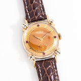 1950's Vintage Benrus Watch, 10k Yellow Gold Plated Bezel & Stainless Steel Back (# 15150)