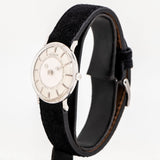 1960's Vintage LeCoultre Diamond Mystery Dial Ref. 182 Solid 14k White Gold Watch (# 15993)