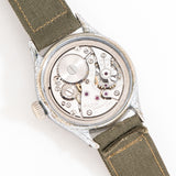 1945 Vintage Bulova WWII Military, Nickel Plated Base Metal, Stainless Steel Case Back Watch (# 15994)