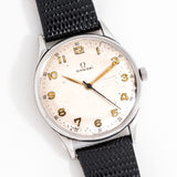 vintage omega ww, on its back