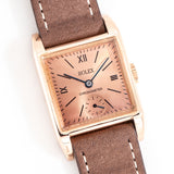1935 Vintage Rolex Square Shaped Chronometer Ref. 3777 in Solid 14k Rose Gold (# 16000)