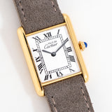 vintage cartier tank must de mens sized ww, on its back
