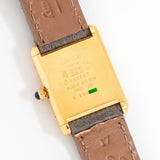 vintage cartier tank must de mens sized ww, case back