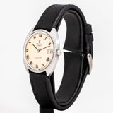 vintage universal geneve white shadow ww, side of the case