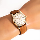 vintage omega seamaster calendar ww, wrist shot close up