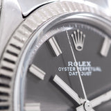 1968 Vintage Rolex Datejust Ref. 1601 Ghost Wide Boy No Lume Dial, 14k White Gold & Stainless Watch (# 15167)