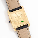 1990's Cartier Tank Must De 18k Yellow Gold Plated Sterling Silver Watch (# 16025)