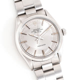 vintage rolex air king silver dial ww, on its back