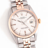 vintage rolex rose gold and stainless steel ww, on its back
