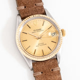 vintage tudor oysterdate ww, on its back