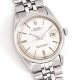 vintage rolex datejust ww, on its back