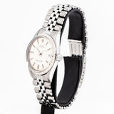vintage rolex datejust ww, side of the case with crown view