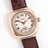 vintage rolex oyster cushion ww, on its back