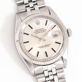 vintage rolex datejust ww, on its back