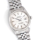 1972 Vintage Rolex Datejust No Lume Dial Ref. 1601 in 14k White Gold & Stainless Steel (# 15185)