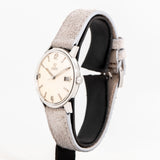 vintage omega automatic date ww, side of the case with crown view