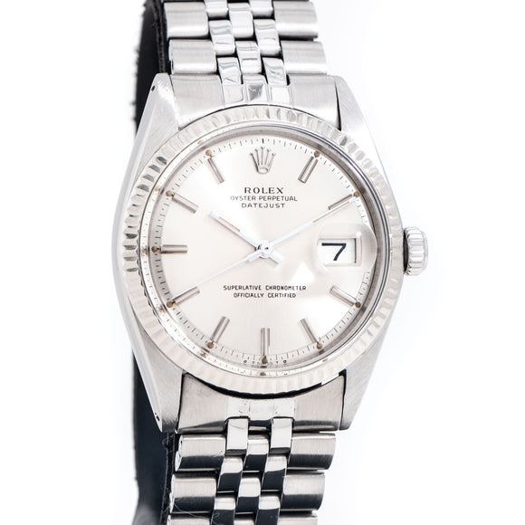 1972 Vintage Rolex Datejust SIGMA Dial Ref. 1601 in 14k White Gold & Stainless Steel (# 15188)