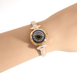 1990's Vintage Ladies Ernest Borel Cocktail Watch in 18k Yellow Gold over Stainless Steel (# 15191)