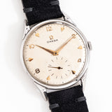 vintage omega oversized ww, on its back