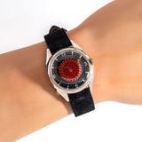 1980's Vintage Robot Men's Sized Kaleidoscope Cocktail Watch, 18k Yellow Gold Plated (# 15195)