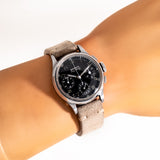 vintage benrus sky chief ww, wrist shot close up