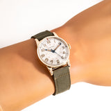 vintage longines ww, wrist shot close up