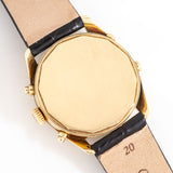 vintage longines yellow gold triple date moon phase, case back