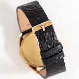 vintage longines yellow gold triple date moon phase, clasp shot