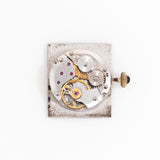 vintage cartier tank md black dial ww, movement shot