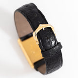 vintage cartier tank md black dial ww, clasp shot