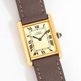 vintage cartier tank must de champagne dial ww, on its back