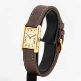 vintage cartier tank must de champagne dial ww, side of the case with crown view