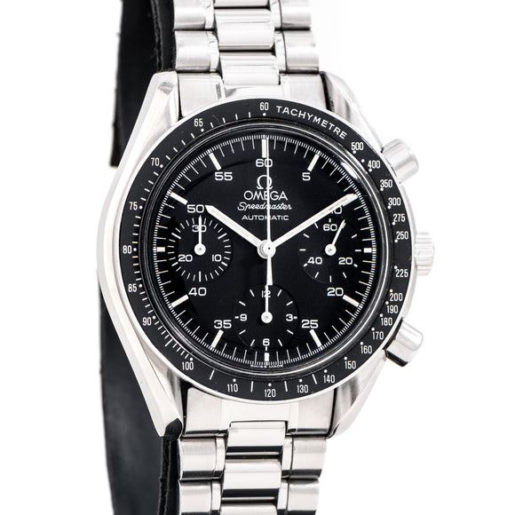 1991 Vintage Omega Speedmaster Reduced W/ Box Ref. 175.0032, 175.0033 Automatic Stainless Steel Watch (# 15223)