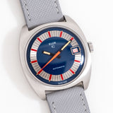vintage elgin automatic blue dial ww, on its back