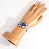 vintage elgin automatic blue dial ww, wrist shot overview