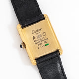 1980's Cartier Tank Must De 18k Yellow Gold Plated Sterling Silver Watch (# 15226)