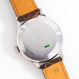 vintage jlc WWII wristwatch, case back