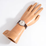vintage jlc WWII wristwatch, wrist shot overview