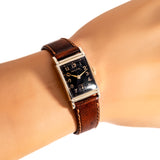 vintage hamilton eaton ww, wrist shot close up