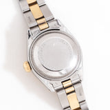 vintage two tone ladies rolex 26mm, case back
