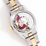 vintage two tone ladies rolex 26mm, movement shot