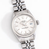 1972 Vintage Rolex Oyster Perpetual Date Ladies Ref. 6917 14k White Gold Bezel, Stainless Steel Case Watch (# 15230)