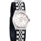 1972 Vintage Rolex Oyster Perpetual Date Ladies Ref. 6917 14k White Gold Bezel, Stainless Steel Case Watch (# 15230)