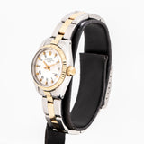 vintage two tone ladies rolex 26mm, buckley dial, crown shot