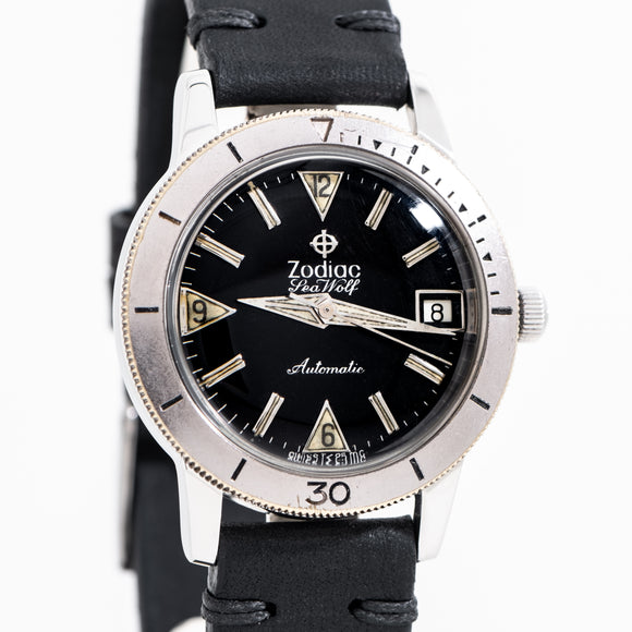 1960's Vintage Zodiac Sea Wolf Ref. 722-916 Stainless Steel Watch (# 14387)