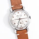 1940's - 1950's Vintage Wittnauer Triple Calendar Oversized Stainless Steel Watch (# 14392)